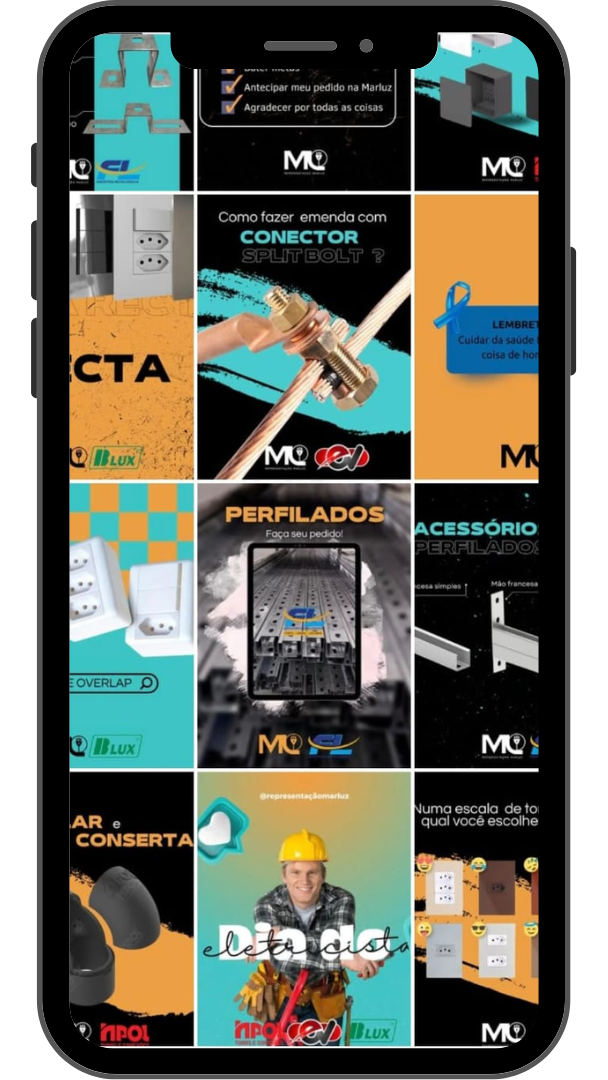 imagesm de celular com Instagram de cliente da Branding Connection